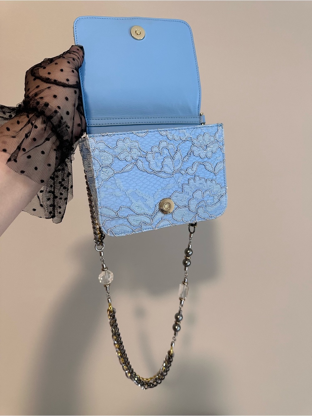 Dolce Gabbana Rare lace rhinestone evening shoulder bag - Picture 3 of 17
